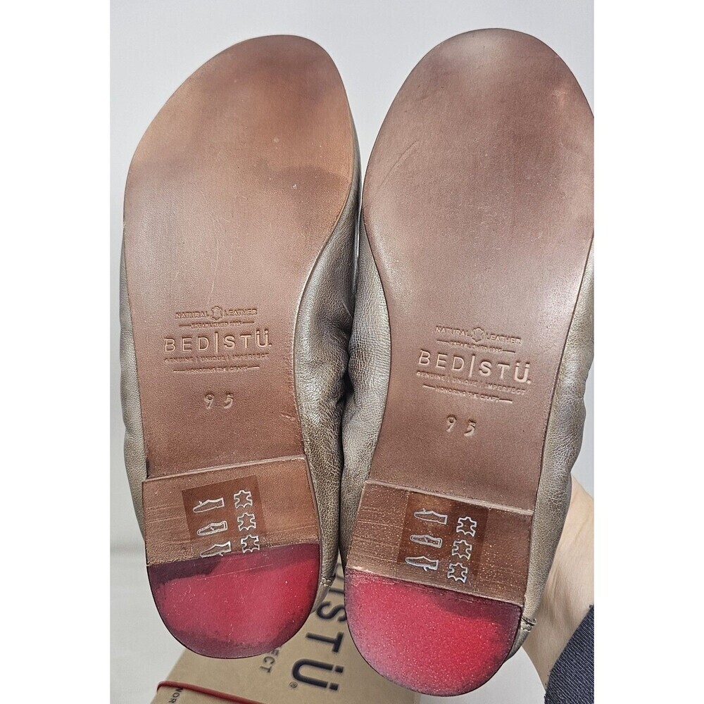 Bed Stu Women's Bosworth Taupe Rustic Mason Ballet Leather Flats Size 9.5 NIB - Picture 9 of 16